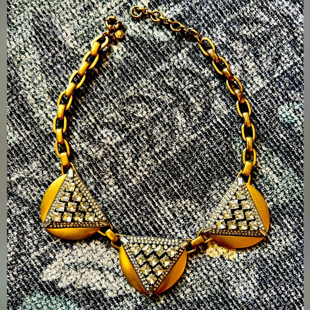 Vintage JCrew Art Deco Statement Necklace